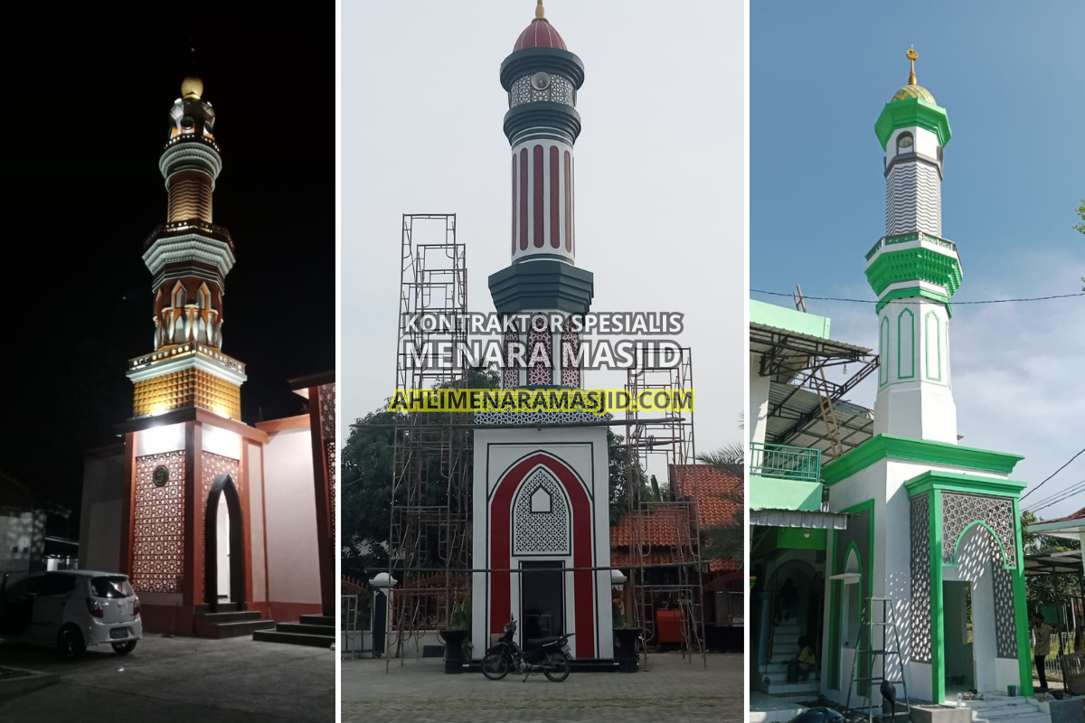 desain menara masjid jakarta selatan panel grc